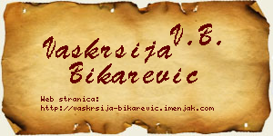 Vaskrsija Bikarević vizit kartica